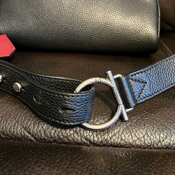 Salvatore Ferragamo unisex Gancini print logo monogram sling belt bag NEW - Picture 8 of 12